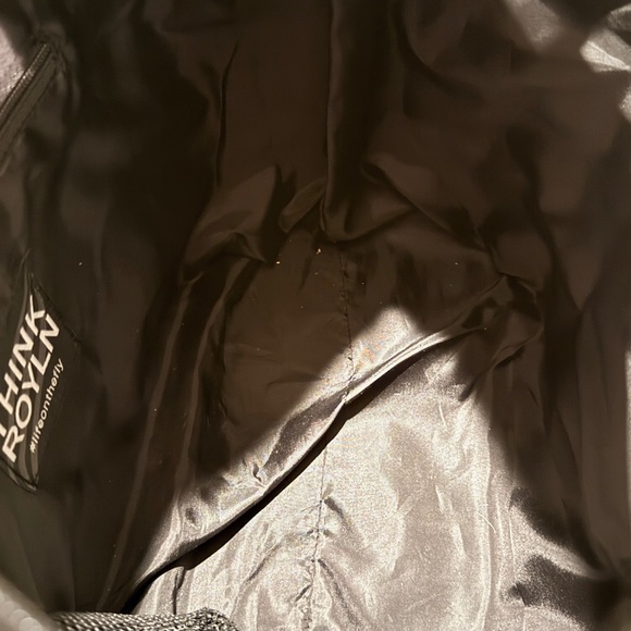 Think Royln Jr Jetset Wingman Black Quilted Bag with Leopard Print Straps - Picture 8 of 9